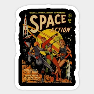 Space Action Sticker